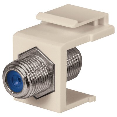 DataComm F Keystone Snap-In Connector, 2.4 GHz, Light Almond